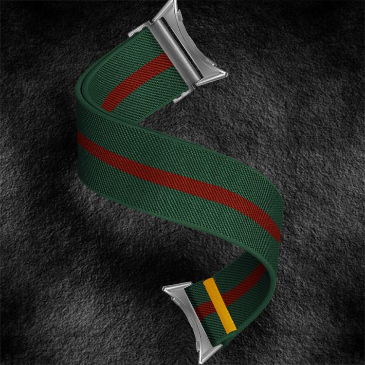 For Google Pixel Watch 3 45mm Adjustable Single Loop Elastic Nylon Watch Band(Green Red) - free shipping - PMC TechLife - Order now!