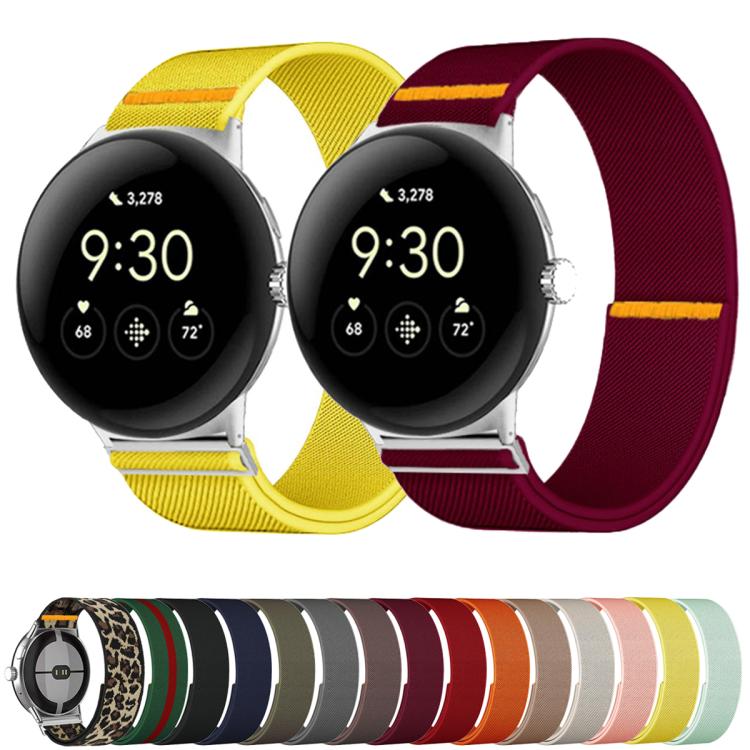 For Google Pixel Watch 3 45mm Adjustable Single Loop Elastic Nylon Watch Band(Black) - free shipping - PMC TechLife - Order now!
