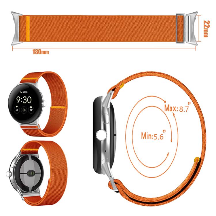 For Google Pixel Watch 3 45mm Adjustable Single Loop Elastic Nylon Watch Band(Yellow) - free shipping - PMC TechLife - Order now!