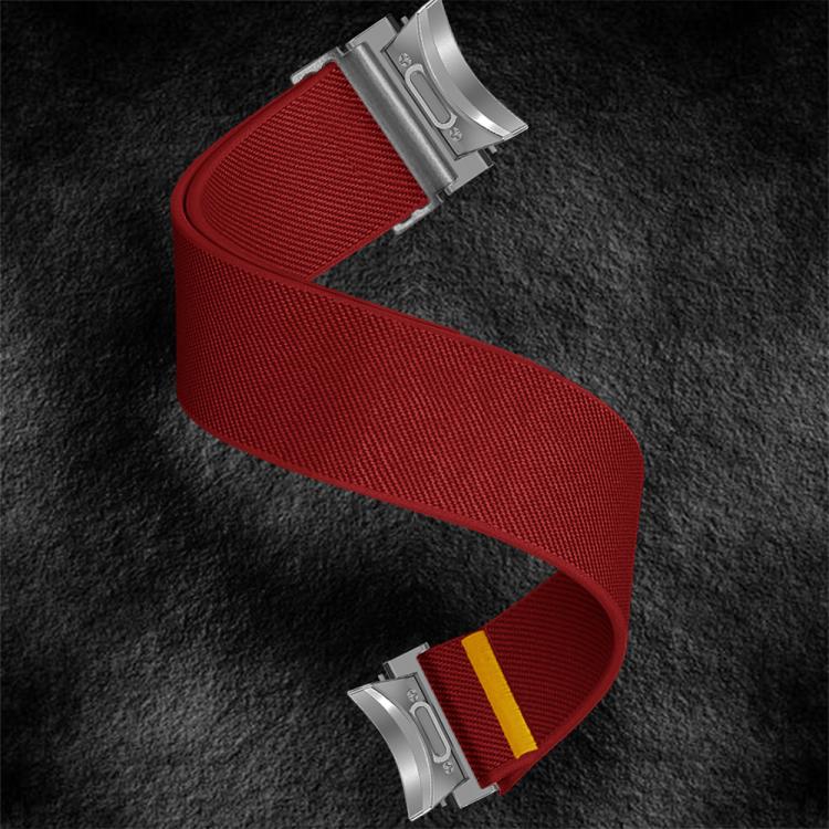 For Samsung Galaxy Watch FE / 7 / 6 / 5 / 4 Adjustable Single Loop Elastic Nylon Watch Band(Red) - free shipping - PMC TechLife - Order now!