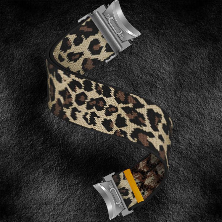 For Samsung Galaxy Watch FE / 7 / 6 / 5 / 4 Adjustable Single Loop Elastic Nylon Watch Band(Leopard Print) - free shipping - PMC TechLife - Order now!