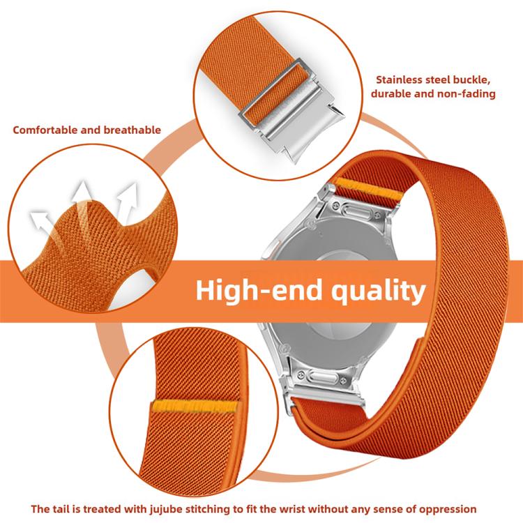 For Samsung Galaxy Watch FE / 7 / 6 / 5 / 4 Adjustable Single Loop Elastic Nylon Watch Band(Green Red) - free shipping - PMC TechLife - Order now!