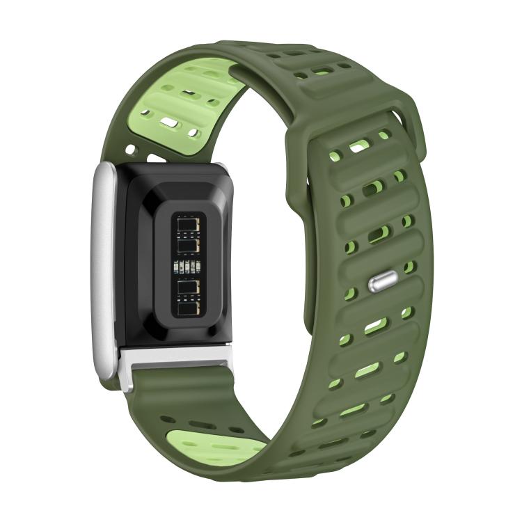Reverse Buckle Sports Breathable Silicone Watch Band For WHOOP 5.0 Regular(Dark Green Light Green) - free shipping - PMC TechLife - Order now!
