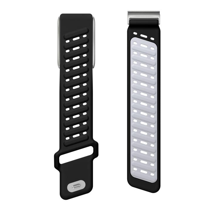 Reverse Buckle Sports Breathable Silicone Watch Band For WHOOP 5.0 Regular(Black Light Gray) - free shipping - PMC TechLife - Order now!