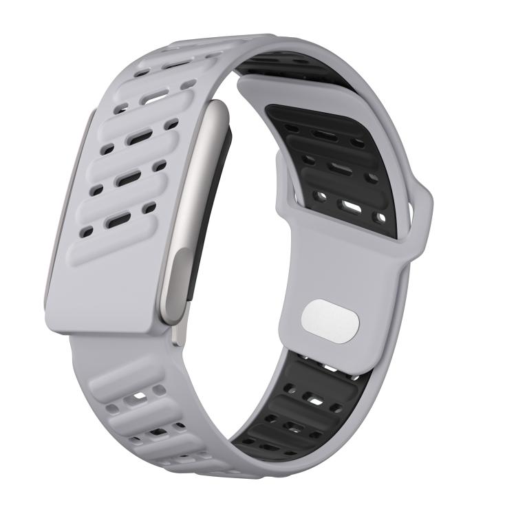 Reverse Buckle Sports Breathable Silicone Watch Band For WHOOP 5.0 Electrocardiogram(Light Gray Black) - free shipping - PMC TechLife - Order now!
