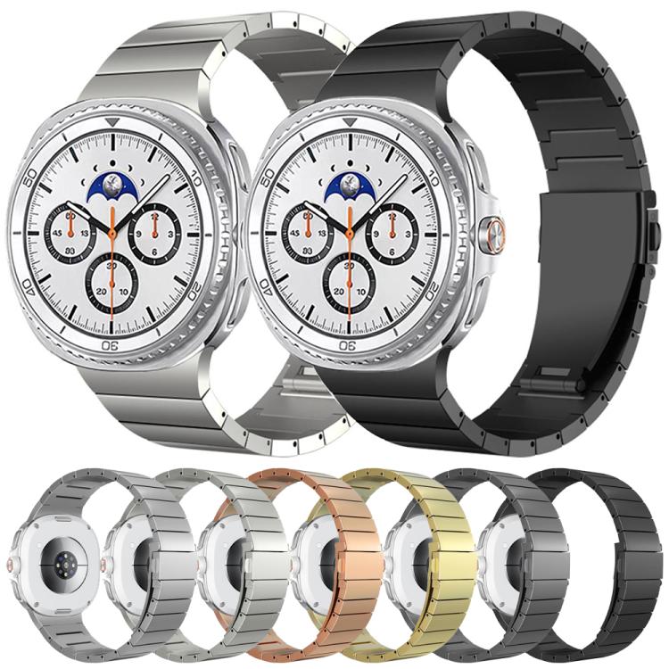For Samsung Galaxy Watch8 / Watch8 Classic Integrated One Bead Stainless Steel Watch Band(Black) - free shipping - PMC TechLife - Order now!