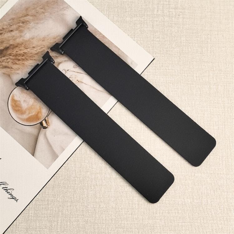 For Samsung Galaxy Watch8 / 8 Classic Lychee Texture Soft Magnetic Silicone Watch Band(Black) - free shipping - PMC TechLife - Order now!