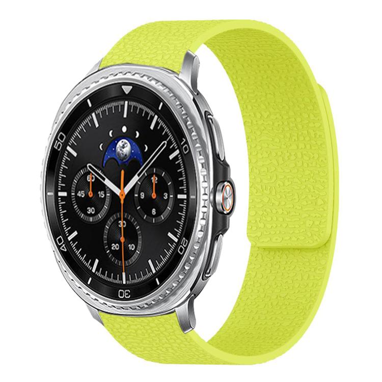 For Samsung Galaxy Watch8 / 8 Classic Lychee Texture Soft Magnetic Silicone Watch Band(Fluorescent Green) - free shipping - PMC TechLife - Order now!