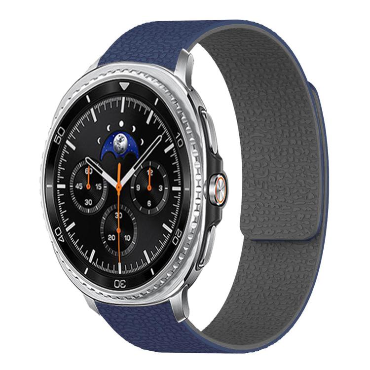 For Samsung Galaxy Watch8 / 8 Classic Lychee Texture Soft Magnetic Silicone Watch Band(Blue Gray) - free shipping - PMC TechLife - Order now!