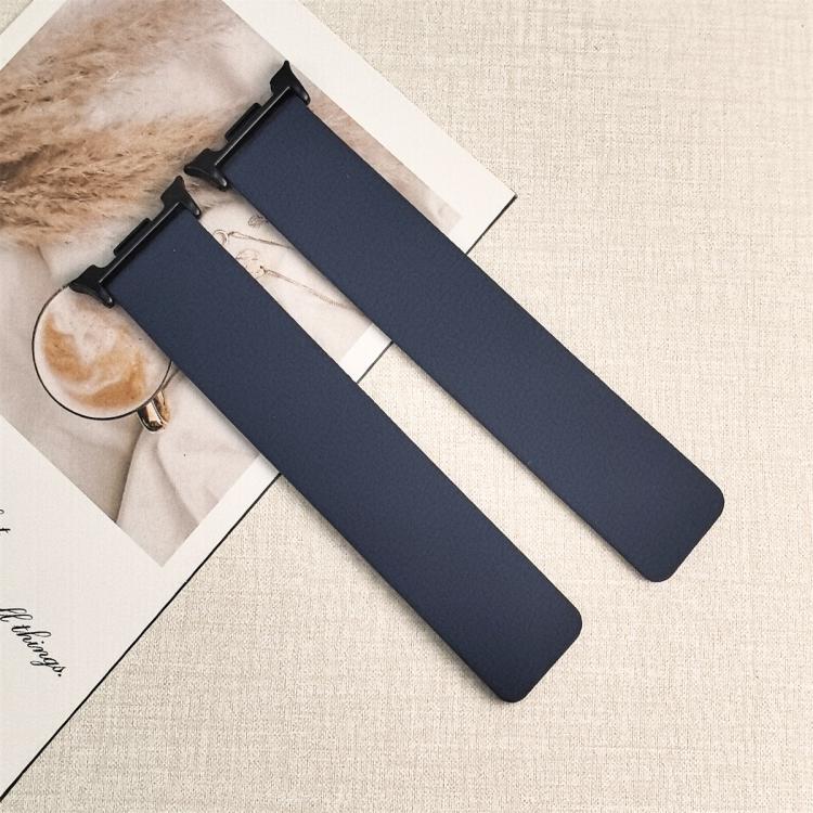 For Samsung Galaxy Watch8 / 8 Classic Lychee Texture Soft Magnetic Silicone Watch Band(Blue Gray) - free shipping - PMC TechLife - Order now!