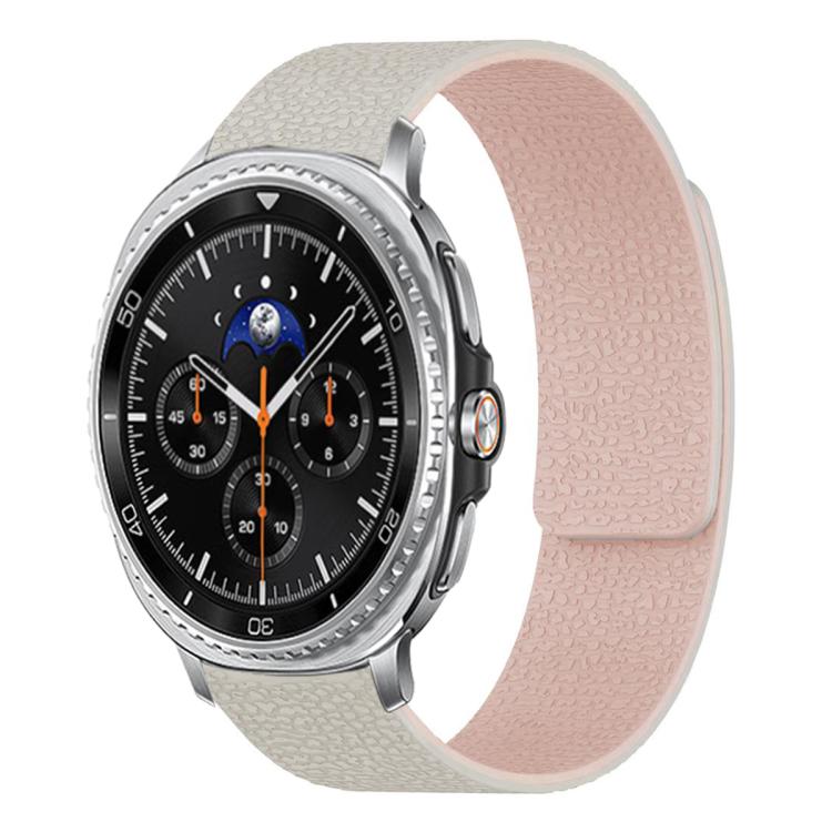 For Samsung Galaxy Watch8 / 8 Classic Lychee Texture Soft Magnetic Silicone Watch Band(Starlight Pink) - free shipping - PMC TechLife - Order now!