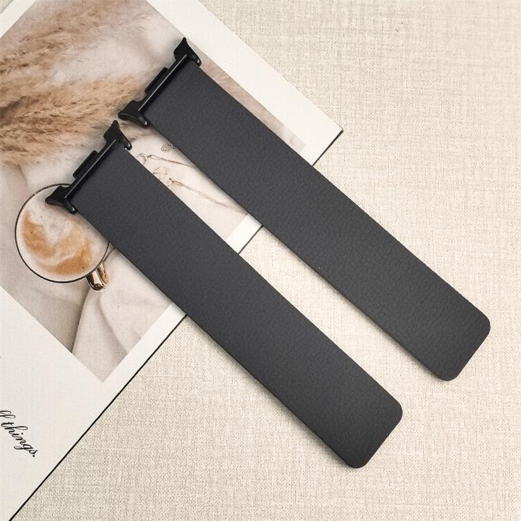 For Samsung Galaxy Watch Ultra 47mm / Ultra 2025 Lychee Texture Soft Magnetic Silicone Watch Band(Gray) - free shipping - PMC TechLife - Order now!