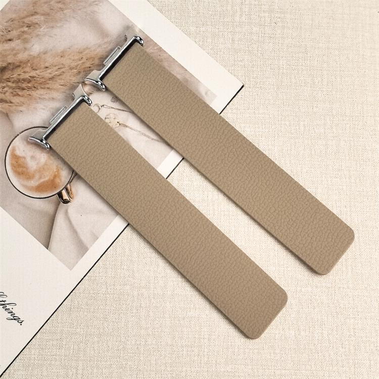 For Samsung Galaxy Watch Ultra 47mm / Ultra 2025 Lychee Texture Soft Magnetic Silicone Watch Band(Stone Color) - free shipping - PMC TechLife - Order now!