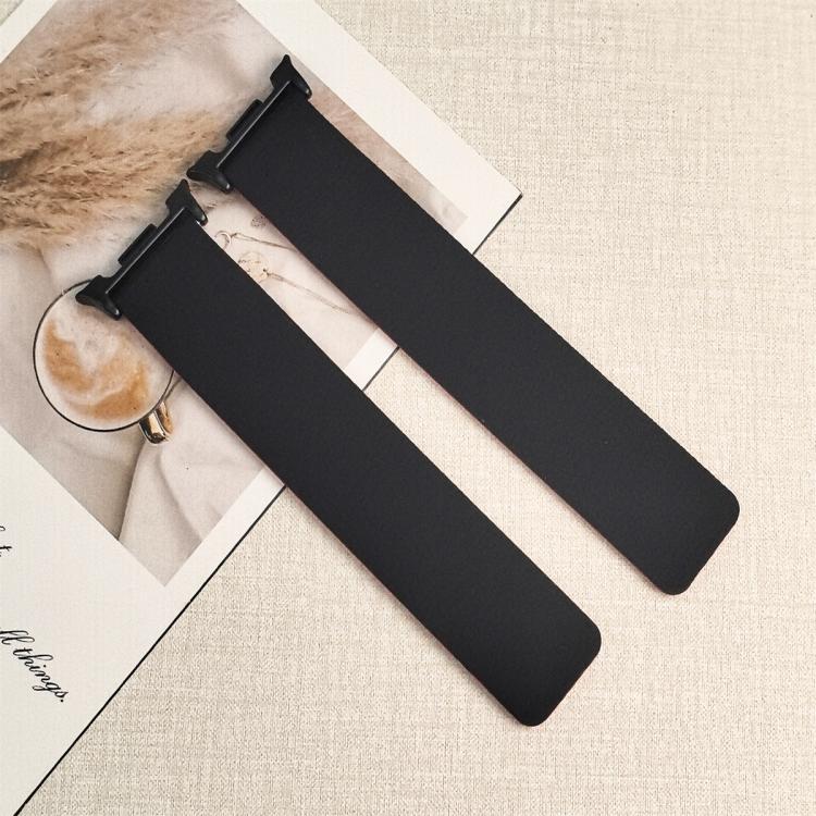 For Samsung Galaxy Watch Ultra 47mm / Ultra 2025 Lychee Texture Soft Magnetic Silicone Watch Band(Black Red) - free shipping - PMC TechLife - Order now!