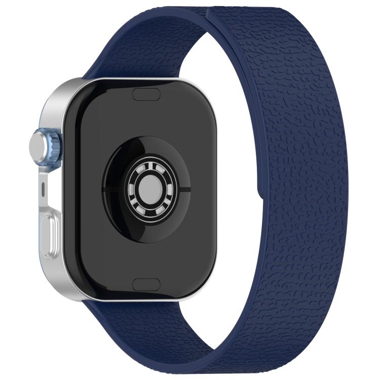 For Huawei Watch Fit4 / Fit4 Pro / Fit3 Lychee Texture Soft Magnetic Silicone Watch Band(Dark Blue) - free shipping - PMC TechLife - Order now!