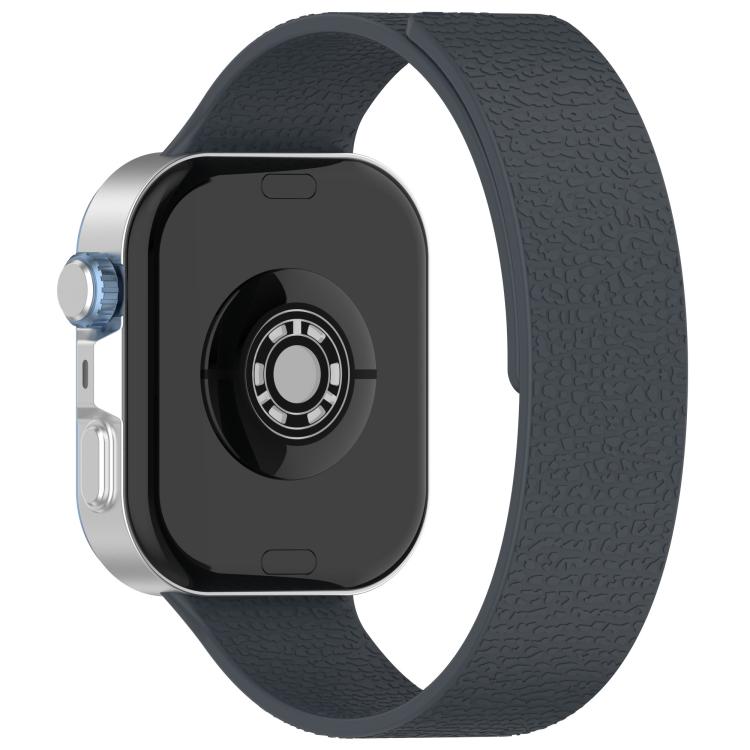 For Huawei Watch Fit4 / Fit4 Pro / Fit3 Lychee Texture Soft Magnetic Silicone Watch Band(Dark Gray) - free shipping - PMC TechLife - Order now!