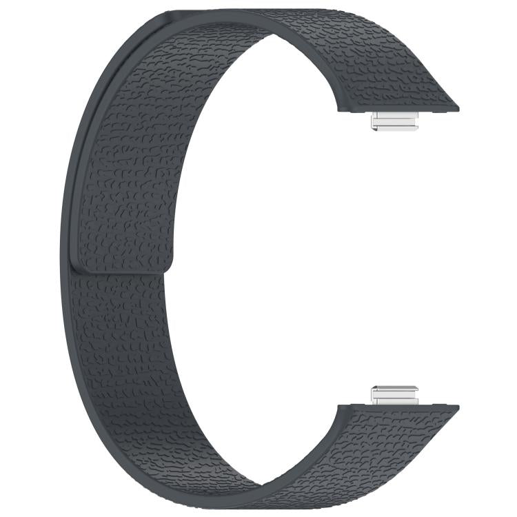For Huawei Watch Fit4 / Fit4 Pro / Fit3 Lychee Texture Soft Magnetic Silicone Watch Band(Dark Gray) - free shipping - PMC TechLife - Order now!