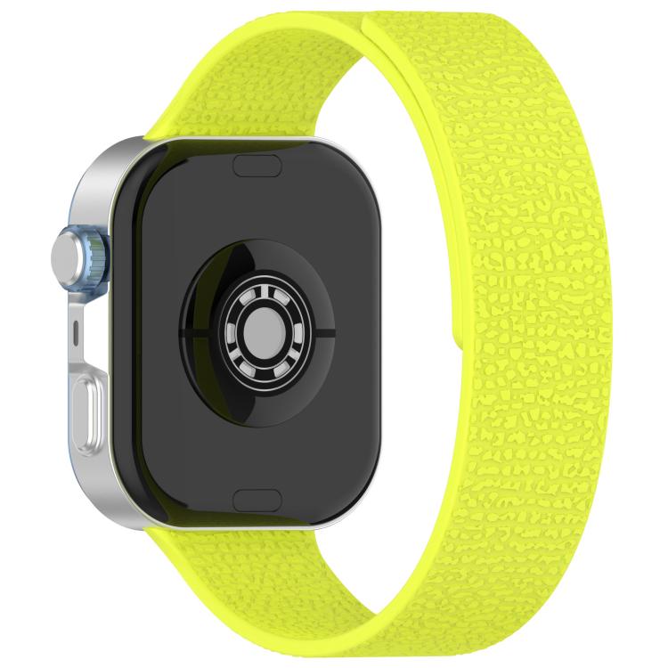 For Huawei Watch Fit4 / Fit4 Pro / Fit3 Lychee Texture Soft Magnetic Silicone Watch Band(Fluorescent Green) - free shipping - PMC TechLife - Order now!