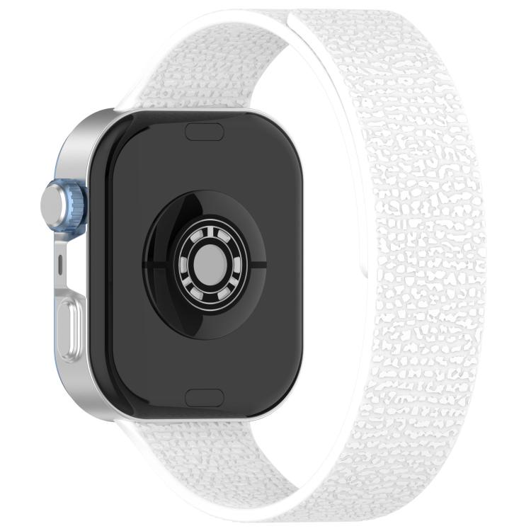 For Huawei Watch Fit4 / Fit4 Pro / Fit3 Lychee Texture Soft Magnetic Silicone Watch Band(White) - free shipping - PMC TechLife - Order now!