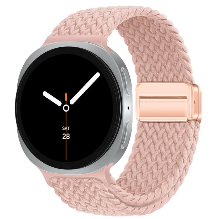 For Samsung Galaxy Watch8 / Watch8 Classic Loop Magnetic Buckle Braided Nylon Watch Band(Creamy Pink Sand) - free shipping - PMC TechLife - Order now!