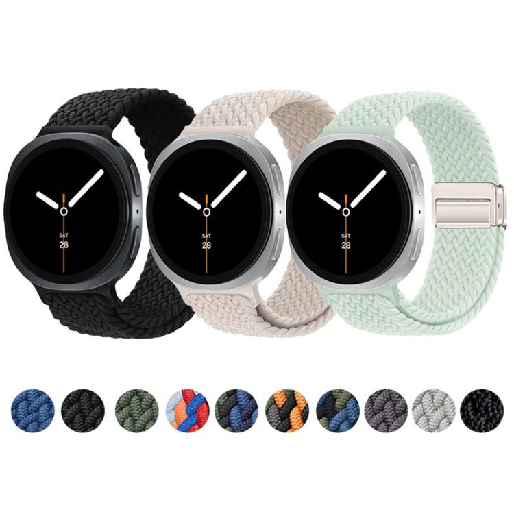 For Samsung Galaxy Watch8 / Watch8 Classic Loop Magnetic Buckle Braided Nylon Watch Band(Blueberry) - free shipping - PMC TechLife - Order now!