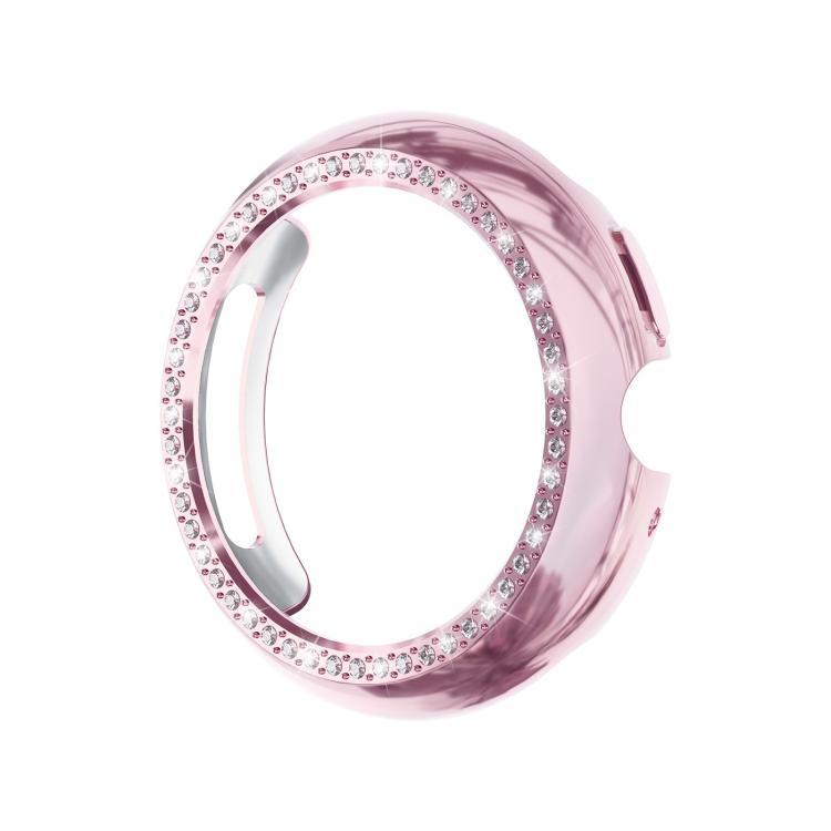 For Google Pixel Watch4 45mm Single Row Diamond Hollow PC Watch Protective Cover(Pink) - free shipping - PMC TechLife - Order now!