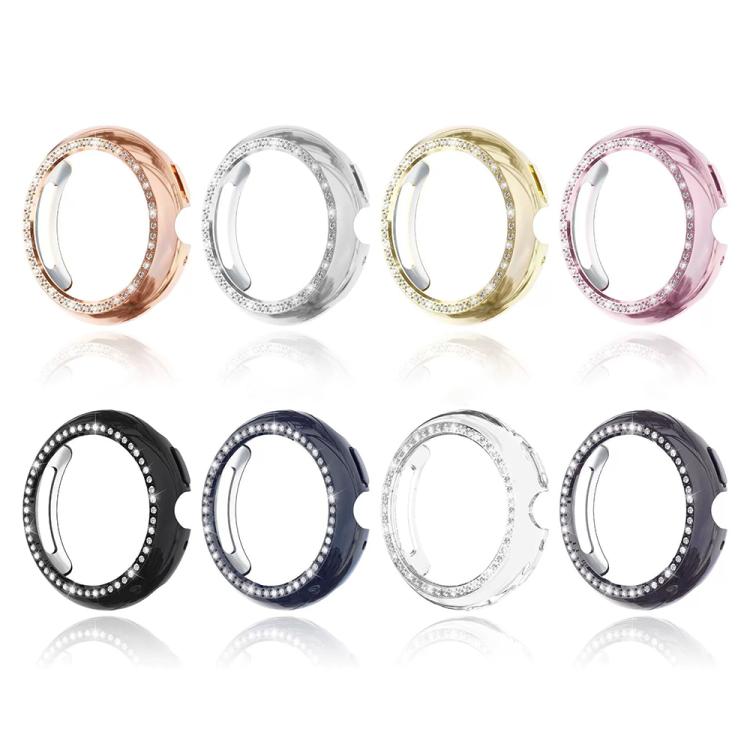 For Google Pixel Watch4 45mm Single Row Diamond Hollow PC Watch Protective Cover(Silver) - free shipping - PMC TechLife - Order now!