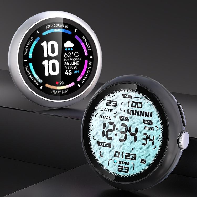 For Google Pixel Watch4 41mm Tempered Film Integrated PC Watch Protective Cover(Gun Metal) - free shipping - PMC TechLife - Order now!