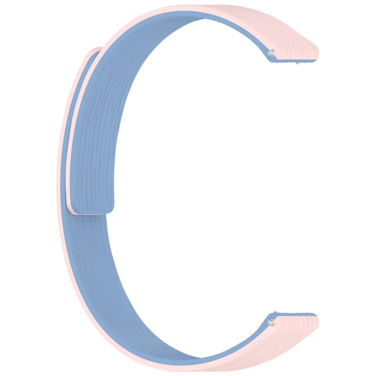 12mm Striped Soft Magnetic Silicone Watch Band(Pink Blue) - free shipping - PMC TechLife - Order now!