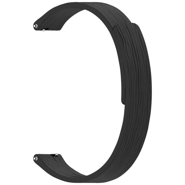 12mm Striped Soft Magnetic Silicone Watch Band(Black) - free shipping - PMC TechLife - Order now!