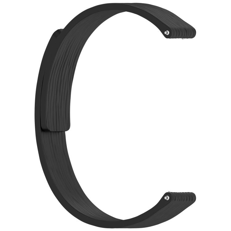 12mm Striped Soft Magnetic Silicone Watch Band(Black) - free shipping - PMC TechLife - Order now!