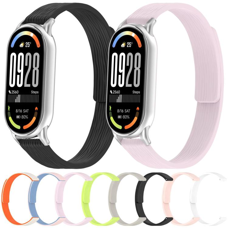 12mm Striped Soft Magnetic Silicone Watch Band(Pink) - free shipping - PMC TechLife - Order now!