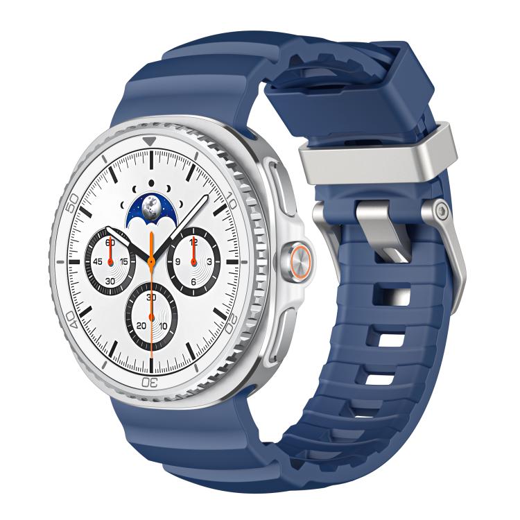 For Samsung Galaxy Watch8 / Watch8 Classic Silver Buckle Silicone Watch Band(Blue) - free shipping - PMC TechLife - Order now!