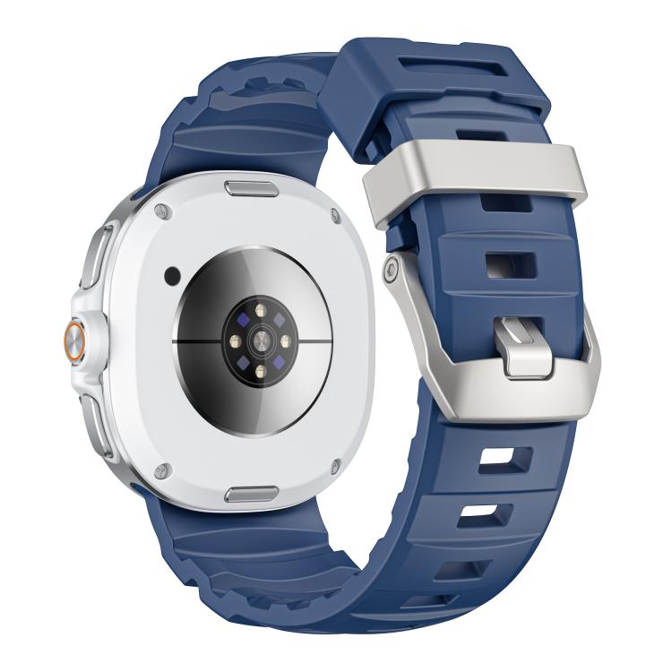 For Samsung Galaxy Watch8 / Watch8 Classic Silver Buckle Silicone Watch Band(Blue) - free shipping - PMC TechLife - Order now!