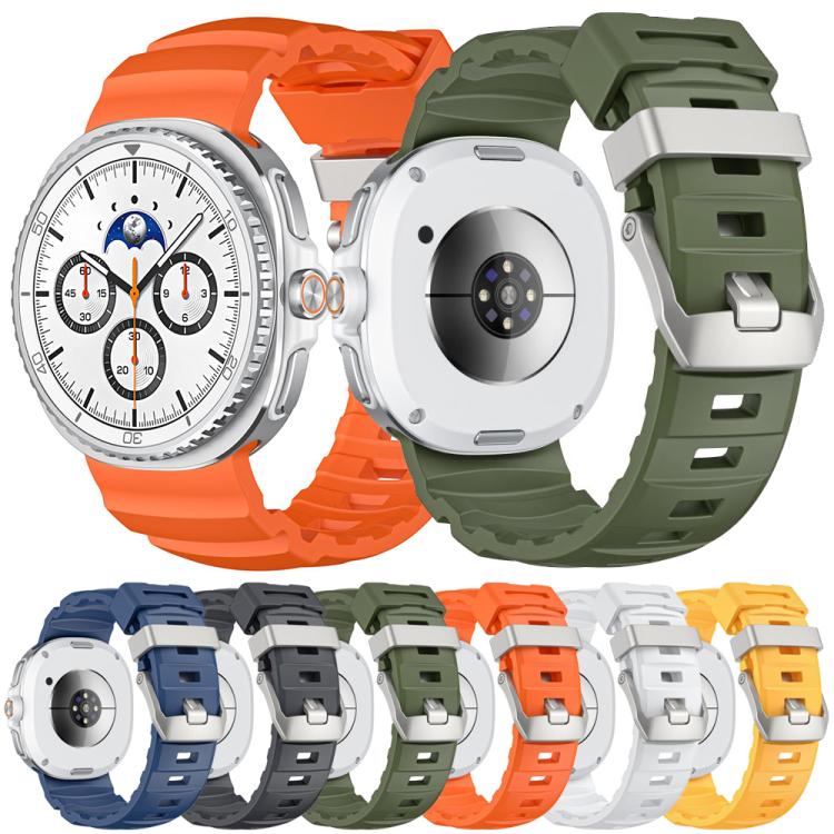 For Samsung Galaxy Watch8 / Watch8 Classic Silver Buckle Silicone Watch Band(Green) - free shipping - PMC TechLife - Order now!