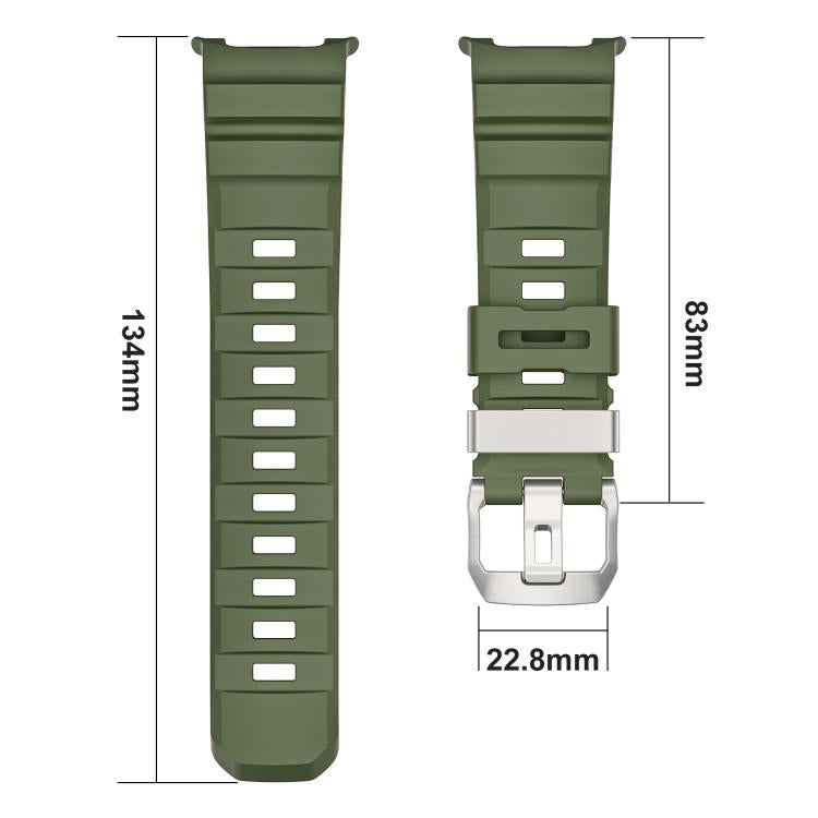 For Samsung Galaxy Watch8 / Watch8 Classic Silver Buckle Silicone Watch Band(Charcoal Black) - free shipping - PMC TechLife - Order now!
