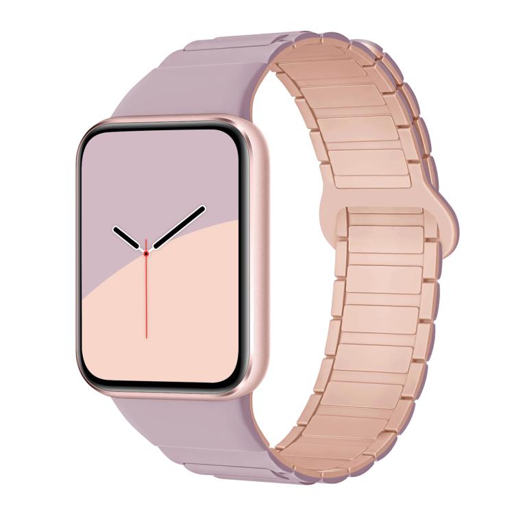 For Xiaomi Smart Band 9 Pro / Redmi Watch 5 Tri-Beads Magnetic Silicone Watch Band(Light Purple Pink Sand) - free shipping - PMC TechLife - Order now!