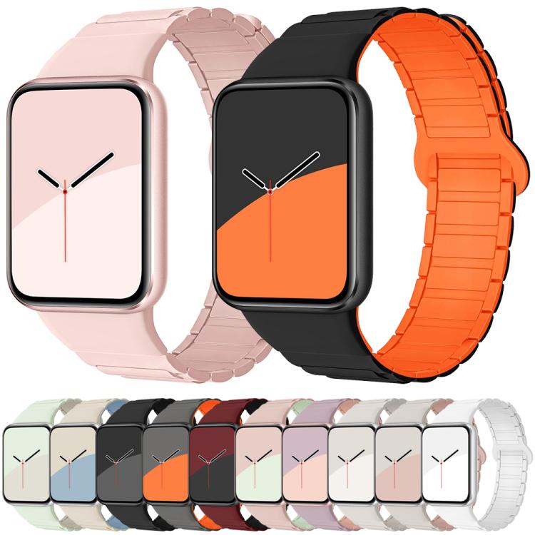 For Xiaomi Smart Band 9 Pro / Redmi Watch 5 Tri-Beads Magnetic Silicone Watch Band(Starlight Oxford Pink) - free shipping - PMC TechLife - Order now!