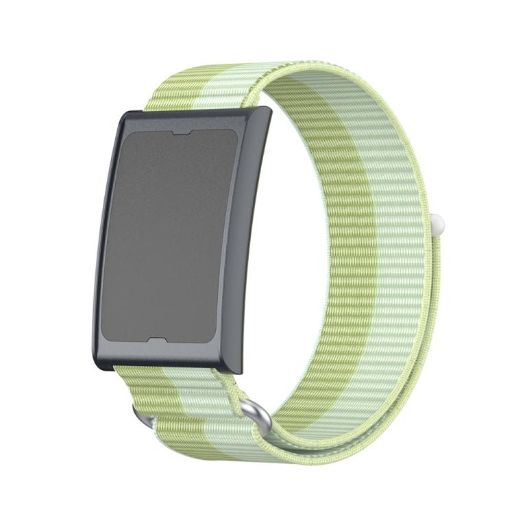 For Amazfit Helio Strap Metal Ring Two Sections Nylon Hook and Loop Fastener Watch Band(Mint Green) - free shipping - PMC TechLife - Order now!