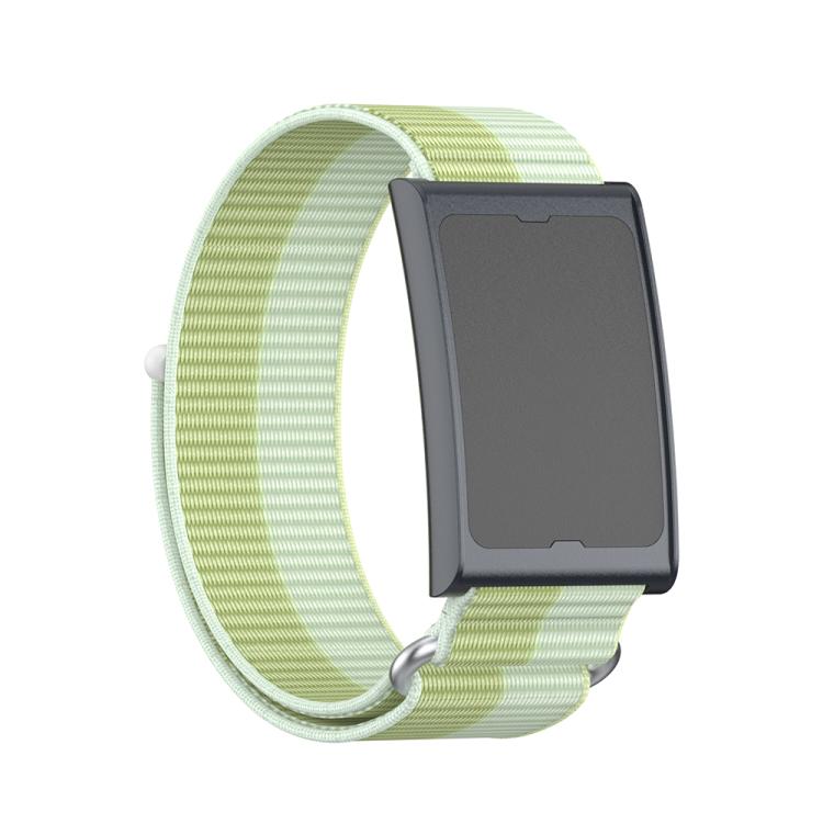 For Amazfit Helio Strap Metal Ring Two Sections Nylon Hook and Loop Fastener Watch Band(Mint Green) - free shipping - PMC TechLife - Order now!