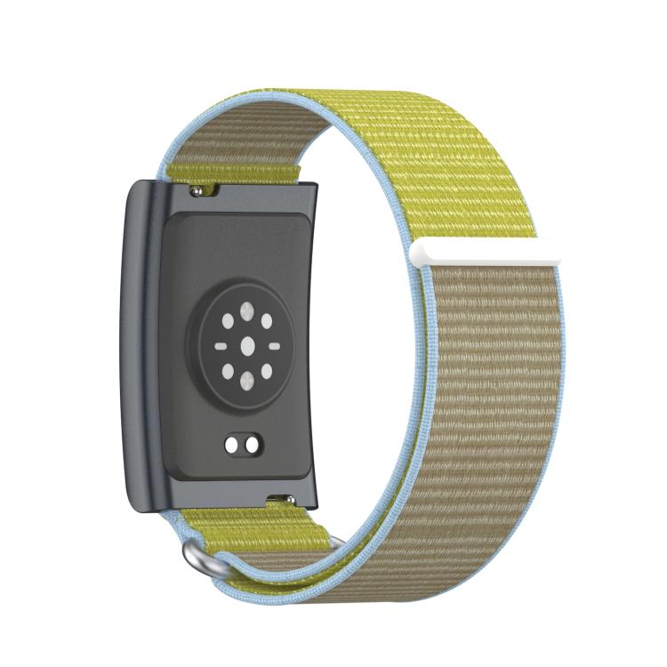 For Amazfit Helio Strap Metal Ring Two Sections Nylon Hook and Loop Fastener Watch Band(Camel) - free shipping - PMC TechLife - Order now!