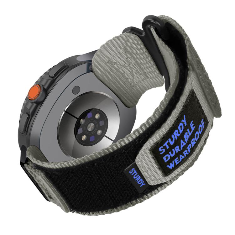 For Samsung Galaxy Watch8 / Watch8 Classic Two Sections Nylon Hook And Loop Fastener Watch Band(Gray) - free shipping - PMC TechLife - Order now!