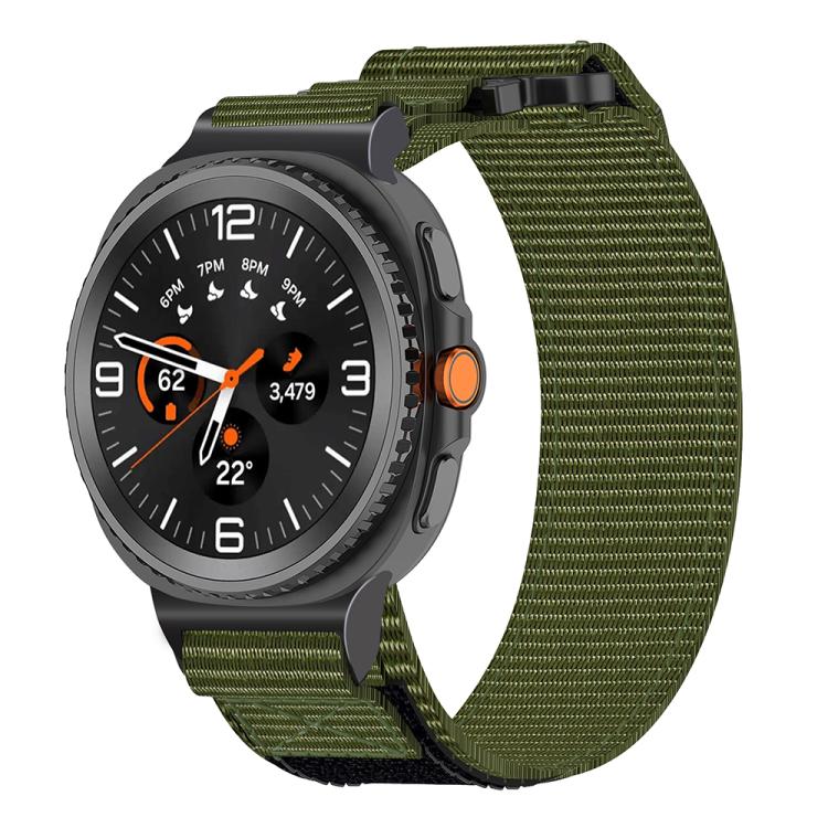 For Samsung Galaxy Watch8 / Watch8 Classic Two Sections Nylon Hook And Loop Fastener Watch Band(Green) - free shipping - PMC TechLife - Order now!