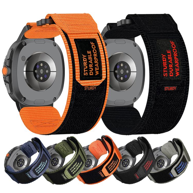 For Samsung Galaxy Watch8 / Watch8 Classic Two Sections Nylon Hook And Loop Fastener Watch Band(Orange) - free shipping - PMC TechLife - Order now!