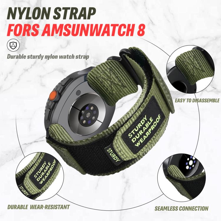 For Samsung Galaxy Watch8 / Watch8 Classic Two Sections Nylon Hook And Loop Fastener Watch Band(Gray) - free shipping - PMC TechLife - Order now!