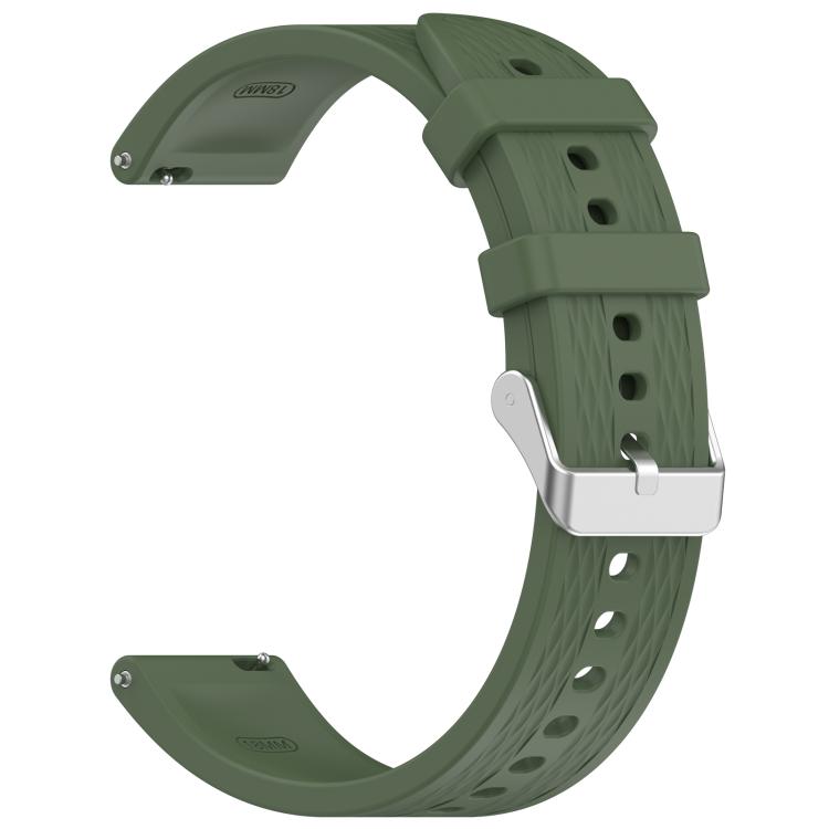 For OnePlus Watch 3 43mm Rhombic Texture Groove Silicone Watch Band(Dark Green) - free shipping - PMC TechLife - Order now!