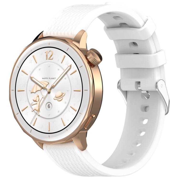 For OnePlus Watch 3 43mm Rhombic Texture Groove Silicone Watch Band(White) - free shipping - PMC TechLife - Order now!