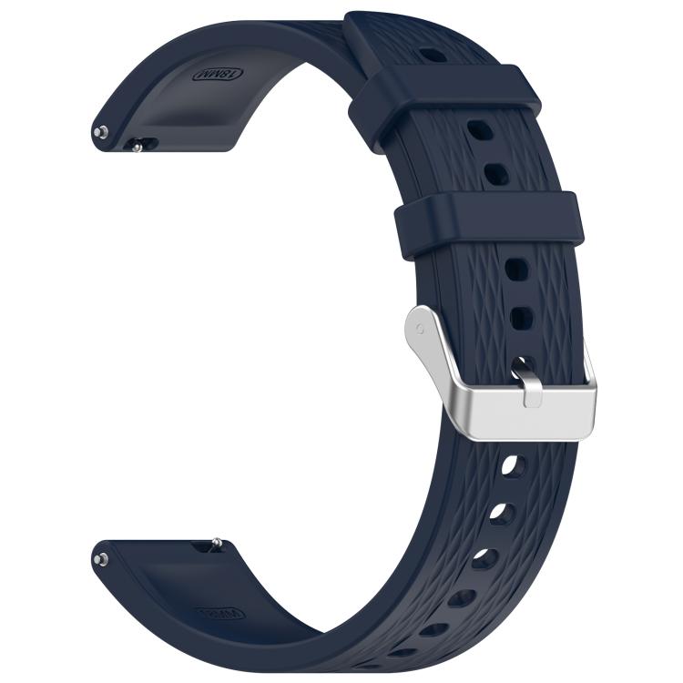 For OnePlus Watch 3 43mm Rhombic Texture Groove Silicone Watch Band(Ink Blue) - free shipping - PMC TechLife - Order now!