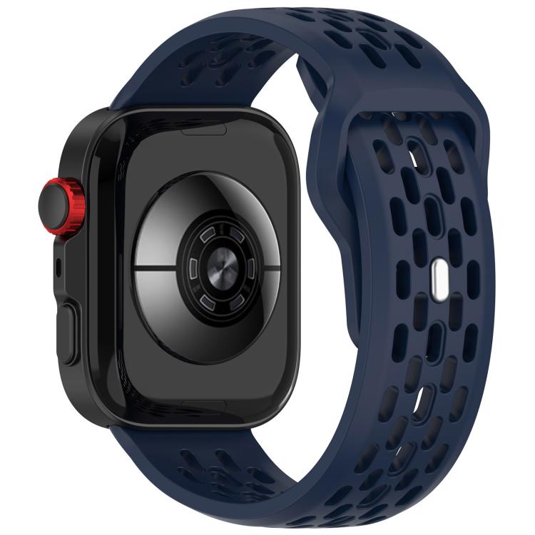 For Huawei Watch Fit4 / Fit4 Pro / Fit3 Mesh Silver Reverse Steel Buckle Silicone Watch Band(Midnight Blue) - free shipping - PMC TechLife - Order now!