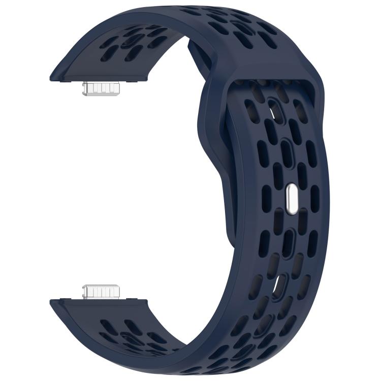 For Huawei Watch Fit4 / Fit4 Pro / Fit3 Mesh Silver Reverse Steel Buckle Silicone Watch Band(Midnight Blue) - free shipping - PMC TechLife - Order now!